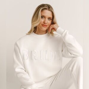 Six stories Bride sweatshirt crewneck in white